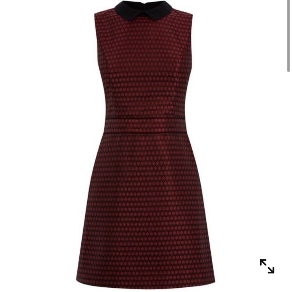 WAREHOUSE sleeveless jacquard dress